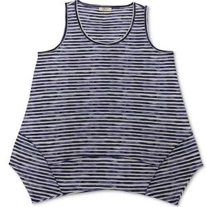 Navy & White flowy Tank Top